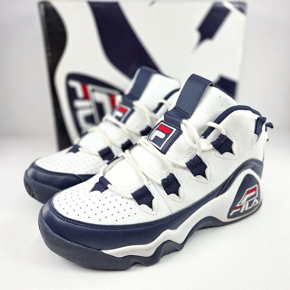 FILA Grant Hill 1 White Navy Red Big Kids 7Y Women’s 8.5 3BM00628-125 OG Box